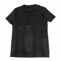  Jean Paul GAULTIER HOMME Crocodile Jacquard T Shirt Black 48