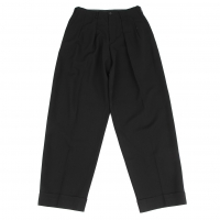  Y's for men Wool Gabardine Suspender Button Tuck Pants (Trousers) Black M