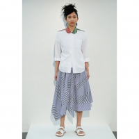  tricot COMME des GARCONS Patchwork Printed Shirt White,Multi-Color S