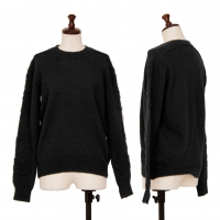  tricot COMME des GARCONS Jacquard Wool Knit Sweater (Jumper) Black XS-S