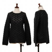  COMME des GARCONS COMME des GARCONS Wool Crochet Knit Top (Jumper) Black XS