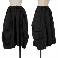  COMME des GARCONS COMME des GARCONS Polystripe Side Cut-off Design Skirt Black XS