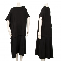  Y's Seitching Asymmetry Dress Black 2