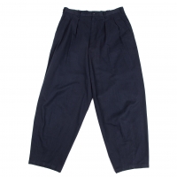  COMME des GARCONS HOMME PLUS Cotton Tuck Pants (Trousers) Navy M