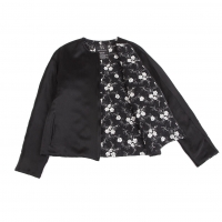  Y's Floral Embroidery Lining Blouson Black 3