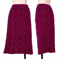  Plantation Cotton Fulling Jacquard Skirt Purple M