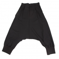  REGULATION Yohji yamamoto Wool Gaba Dropped Crotch Pants (Trousers) Black S-M