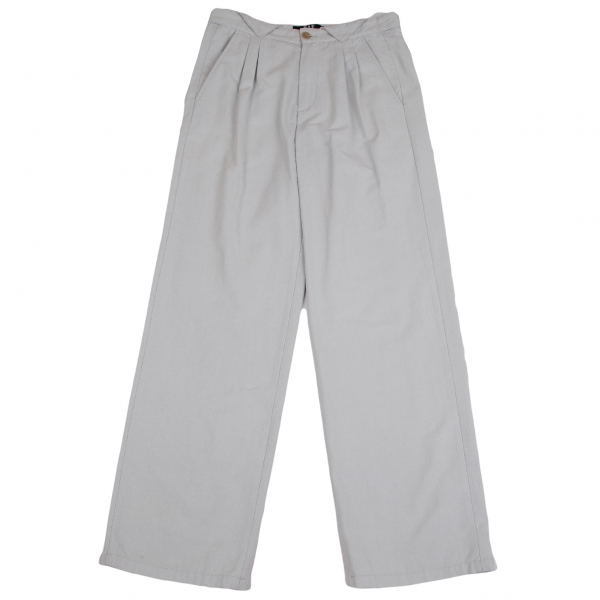 RAF BY RAF SIMONS Cotton Nylon Tuck Pants (Trousers) Grey 30 | PLAYFUL