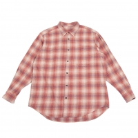  Papas Cotton Check Flannel Shirt Brown 50L