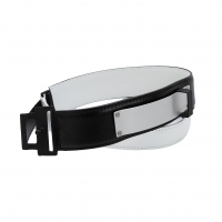  ISSEY MIYAKE Bicolor Leather Switching Belt Black,White 