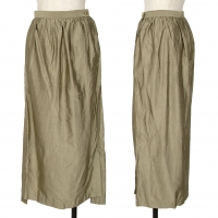  ISSEY MIYAKE Slit Button Skirt Bronze 9