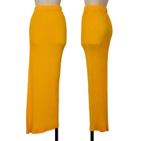  ISSEY MIYAKE Bias Pleats Skirt Orange M