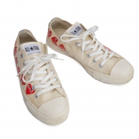  PLAY COMME des GARCONS x CONVERSE ALL STAR ChuckTaylor Sneakers (Trainers) Ivory 41