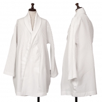  ISSEY MIYAKE 3D Steam Stretched Long Jacket White 2