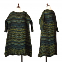  ISSEY MIYAKE 3D Steam Stripe Pleats Dress (Jumper) Multi-Color 2