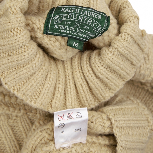 RALPH LAUREN COUNTRY Turtleneck Knit Sweater (Polo Neck Jumper
