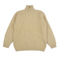  RALPH LAUREN COUNTRY Turtleneck Knit Sweater (Polo Neck Jumper) Beige M