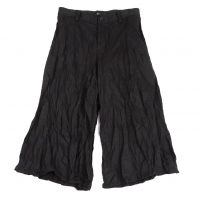  Y's Wrinkle Wide Cropped Pants (Trousers) Black 2