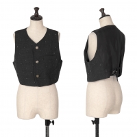  Plantation Wool Dot Typing Vest (Waistcoat) Grey M