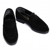  Jean-Paul GAULTIER Suede Coin Loafers Black US About 5.5