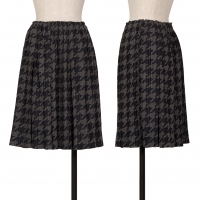  PLEATS PLEASE Houndstooth Woven Pleats Skirt  Black,Grey 2