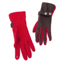  Vivienne Westwood Leather Switching Gloves Red,Brown About XS