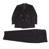  GIANNI VERSACE Checker Jacket & Pants Black M-L