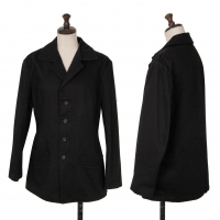  Yohji Yamamoto FEMME Cotton Gabardine Reverse Pocket Design Jacket Black S-M