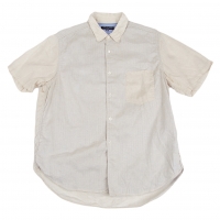  COMME des GARCONS HOMME Linen Puckering Short Sleeve Shirt Beige M