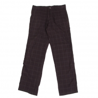  COMME des GARCONS HOMME Cotton Check Puckering Pants (Trousers) Brown L