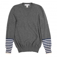  COMME des GARCONS SHIRT Sleeve Stripe Wool Knit Sweater (Jumper) Grey L