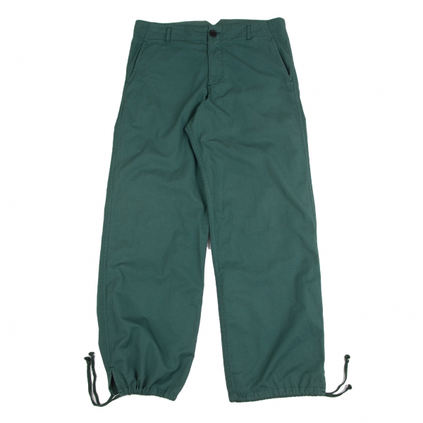 コムデギャルソンシャツCOMME des GARCONS SHIRT 製品染めポリコットン裾絞りパンツ 緑M