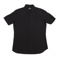  Y's for men Rayon Linen Short Sleeve Shirt Black 3