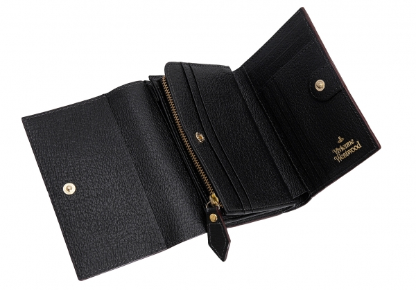 Vivienne Westwood EXECUTIVE Orb Leather Folding Wallet Black | PLAYFUL