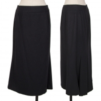  yoshie inaba Wool Cashmere Blend Pleated Skirt Navy 9
