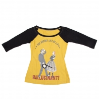  Jean-Paul GAULTIER Printed Raglan T Shirt Black,Yellow 9