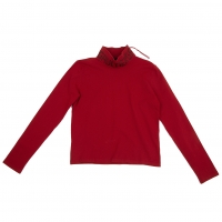  Jean-Paul GAULTIER CLASSIQUE Logo Turtleneck Stretch T Shirt Red 48