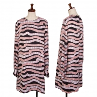  EMPORIO ARMANI Striped Jacquard Dress Pink 40