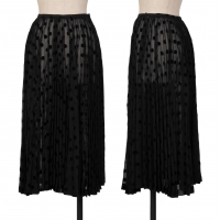  robe de chambre COMME des GARCONS Flocked Dot Print Skirt Black XS-S