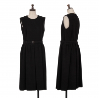  zucca Cotton Rayon Sleeveless Belted Dress Black M