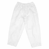  BLACK COMME des GARCONS Curve Seam Cotton Pants (Trousers) White M