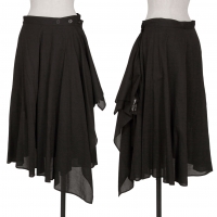  Yohji Yamamoto FEMME Layered Wrap Skirt Black 1