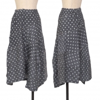  tricot COMME des GARCONS Switching Polka Dot Skirt Grey XS-S