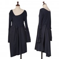  Y's Switching Design Cotton Jersey Dress Navy 1