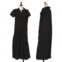  tricot COMME des GARCONS Cotton Layered Pleats Dress Black M-S