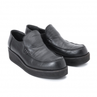  Y's Leather Platform Shoes Black 2(About US 6)