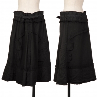  ISSEY MIYAKE A-POC Wool Cotton Patch Skirt Black 2