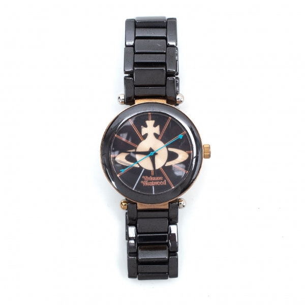 ヴィヴィアンウエストウッドVivienne Westwood VV067RS オーブプレート腕時計 黒