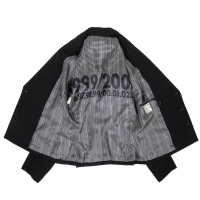  Jean Paul GAULTIER Wool Gabardine Millennium Print Jacket Black 40