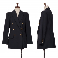  Burberrys' Gold Button Double Jacket Navy 5